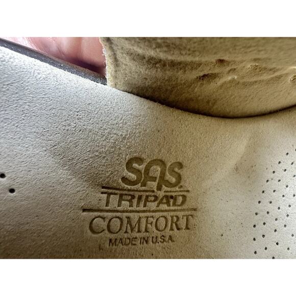 SAS Tripad Womens Cream Tan Bone Taupe Leather Three Strap Comfort Sandals 8.5 - Picture 13 of 16